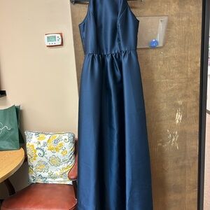 ALFRED SUNG Deep Blue Polyester Dress